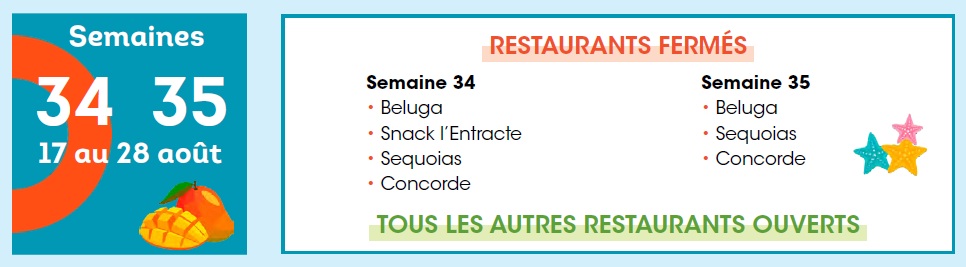 Ouverture estivale